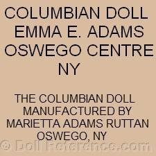 Columbian doll mark by Emma & Marietta Adams