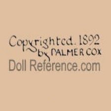 Arnold Print Works Inc. doll mark copyrighted 1892 by Palmer Cox