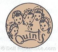 Blossom Products doll mark Quints with 5 doll faces