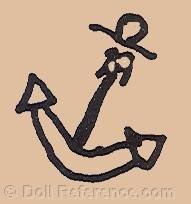 Ernst Bohne doll mark anchor symbol EB
