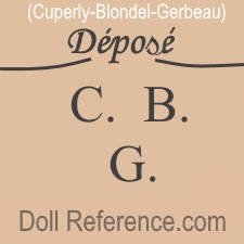 Cuperly, Blondel, Gerbeau toys & dinner services mark C.B.G.