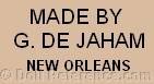 Made by G. De Jaham New Orleans cloth doll mark, mostly black dolls & white 