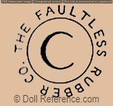 The Faultless Rubber Co doll mark