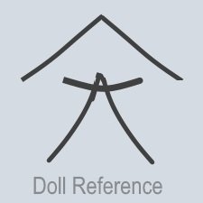 FECO Japan doll mark roof over a stick man symbol