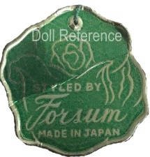 Styled by Forsum Made in Japan green doll tag