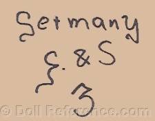 Gans & Seyfarth doll mark Germany G & S 3