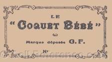Gerbaulet Frères doll mark Le Coquet Bebe G.F.