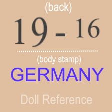 German doll mark 19 - 16 Germany