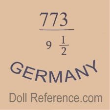 German doll mark 773 9 1/2 Germany