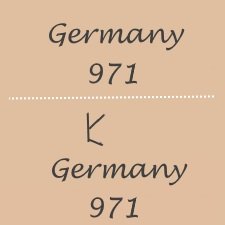 German doll mark Germany 971, K Germany 971