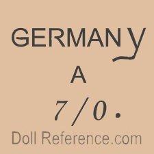 German doll mark Germany A 7/0.