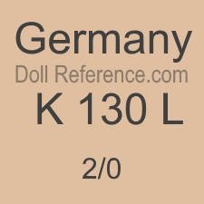 German doll mark Germany K 130 L 2/0