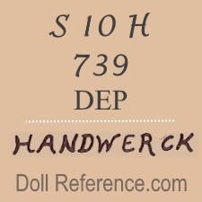 Heinrich Handwerck doll mark S 10 H 739 DEP, body stamped Handwerck