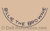 E. R. Herte Company doll mark Billie the Brownie