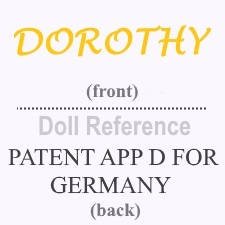Hertwig doll mark Dorothy, Patent Appd For Germany