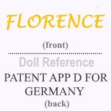 Hertwig doll mark Florence, Patent Appd For Germany