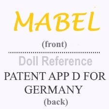 Hertwig doll mark Mabel, Patent Appd For Germany