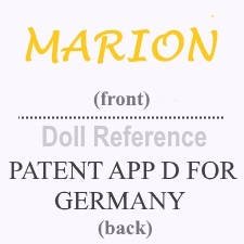 Hertwig doll mark Marion, Patent Appd For Germany