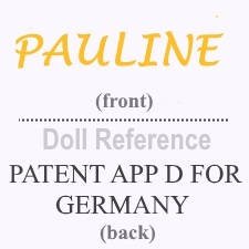 Hertwig doll mark Pauline, Patent Appd For Germany
