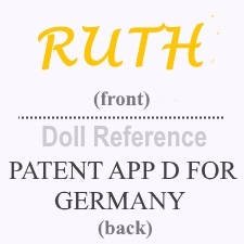 Hertwig doll mark Ruth, Patent Appd For Germany