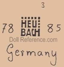 Gebrüder Heubach doll mark 7885 Heubach square  Germany