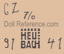 Gebrüder Heubach doll mark 9741 Heubach square