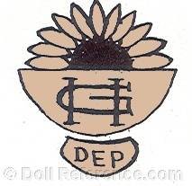 Gebruder Heubach doll mark sunburst symbol GH Dep