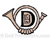 Carl Horn doll trademark CHND in a horn symbol