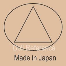 Japan doll mark triangle inside a circle Made in Japan