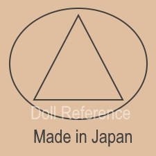 Japan doll mark triangle inside a circle Made in Japan
