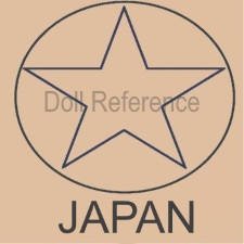 Celluloid doll mark a star inside a ccircle Japan, unknown