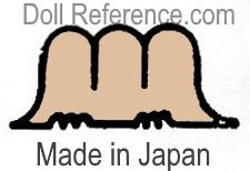 Japan symbol doll mark three upside down bells attached - unknown