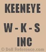 Victor Keney boudoir doll mark Keeneye W-K-S Inc.