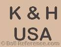 Kerr & Hinz Tile Company doll mark K & H USA