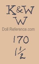 Konig & Wernicke doll mark K & WW 170 1 1/2