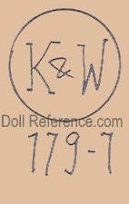 Konig & Wernicke doll mark K & W 179 - 7