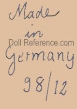 Konig & Wernicke doll mark Made in Germany 98 / 12
