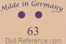 Gebrüder Kühnlenz doll mark Made in Germany 63