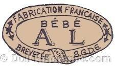 Alexandre Lefebvre & Cie doll mark Bebe A.L. Brevetée S.G.D.G.