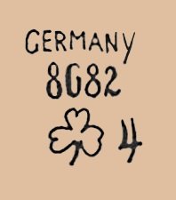 Limbach doll mark Germany 8682 three leaf clover symbol 4