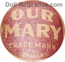 Limbach doll mark Our Mary label doll mold P607