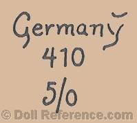 Robert Maaser Puppenfabrik doll mark Germany 410 5/0