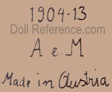 Aich, Menzel doll mark 1904 A e M Made in Austria