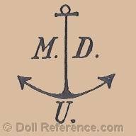 Moller & Dippe doll mark MDU with anchor symbol