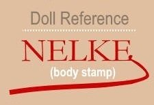 August Nelke doll mark Nelke body red  nk stamp