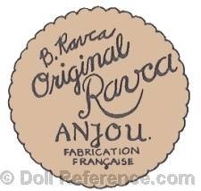 Bernard Ravca doll mark tag B. Ravca Original Ravca Anjou  Fabrication Française