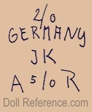 Recknagel doll mark 2/0 Germany JK A 5/0 R