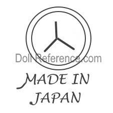 Maruyama Toki Yamashiro Ryuhei doll mark double circle with upside down peace sign, Made in Japan