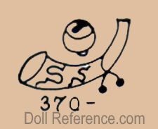 Max Friedrich Schelhorn doll mark SS on a horn 370