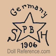 Schoenau & Hoffmeister doll mark Germany SHPB
 star symbol 1906